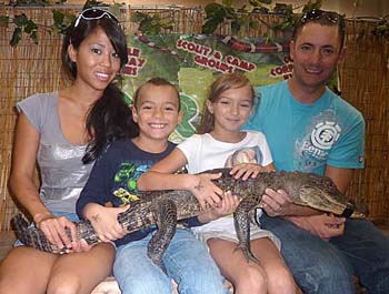 family with a croc